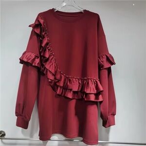 Ruffled Red women Top